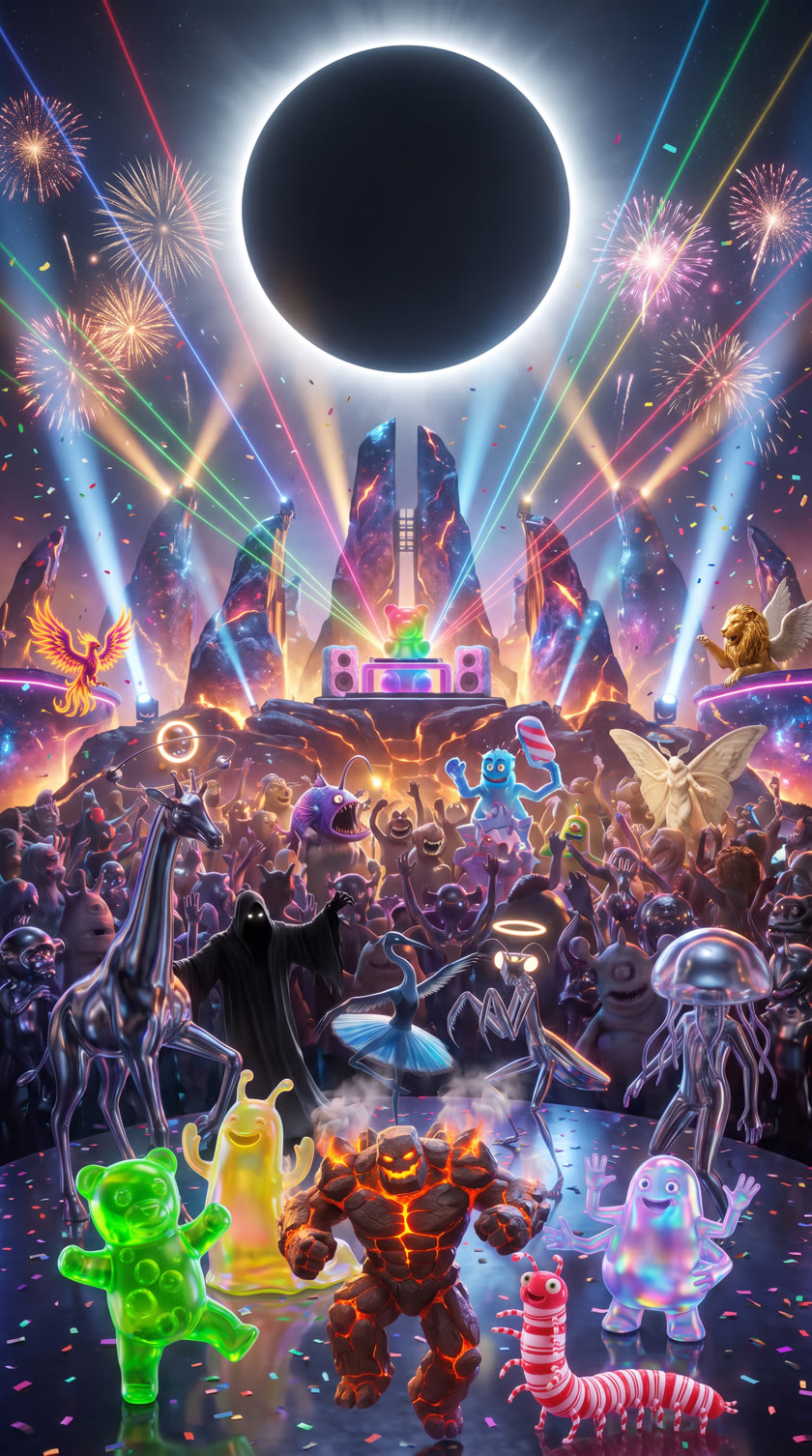 The finale: monsters from every world partying together